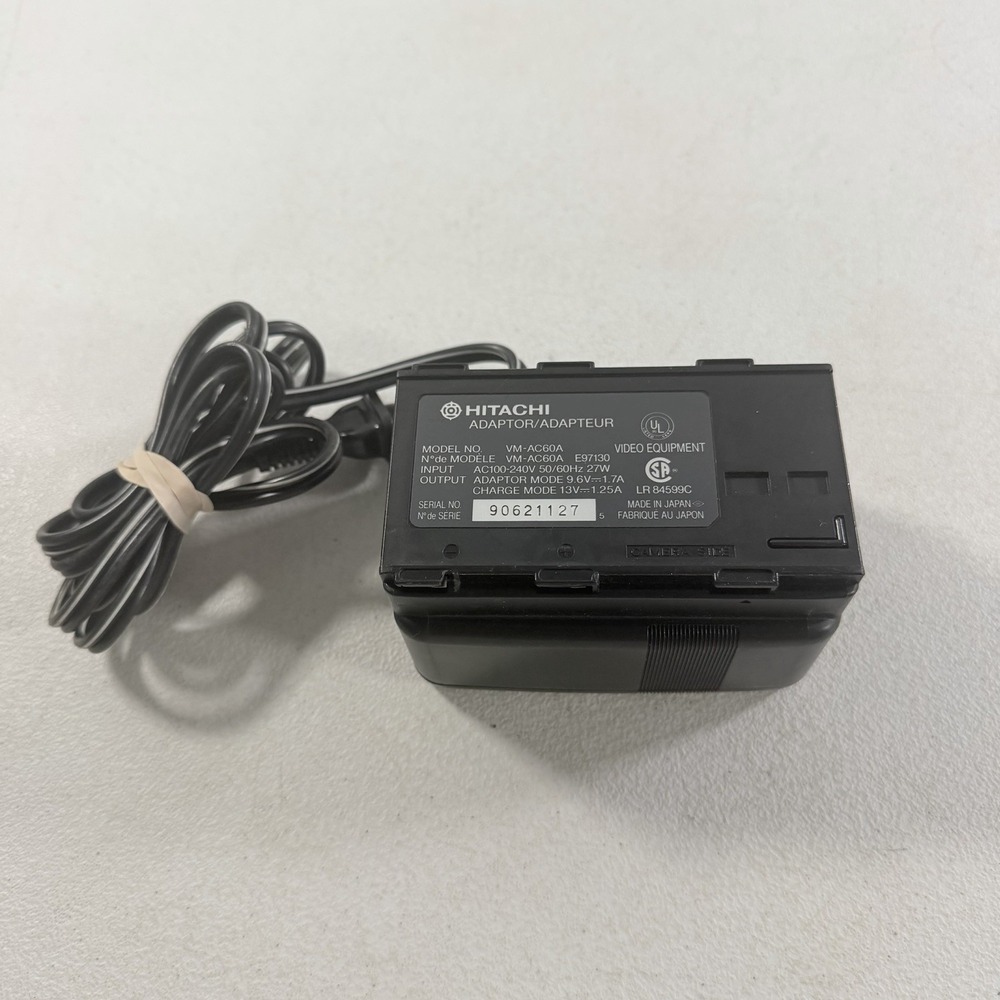 Hitachi VM-AC60A Camcorder Battery Charger Power Supply Adaptor TESTED WORKING
